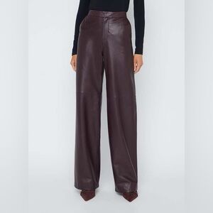 L'AGENCE LIVVY STRAIGHT LEG TROUSER Pants - DARK SYRAH SZ 2